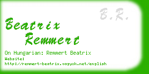 beatrix remmert business card